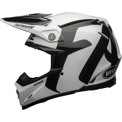 Bell Moto-9 Flex Fasthouse Newhall Helmet - White/Black