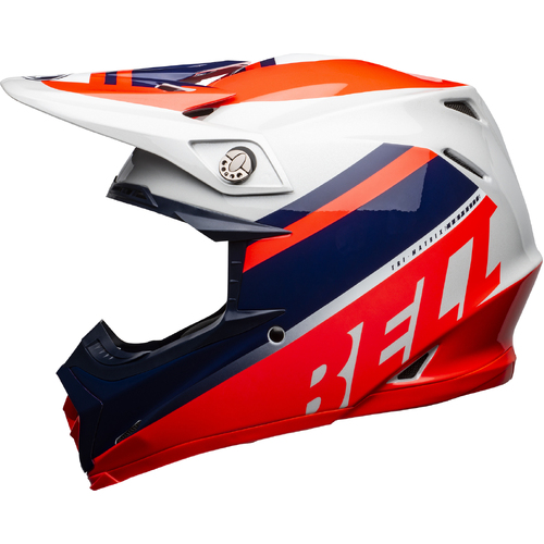Bell Moto-9 MIPS Prophecy Helmet - Red/Navy/Grey