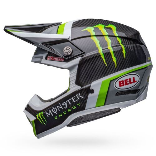 Bell 2022 Moto-10 Spherical Pro Circuit Replica Helmet - Black/Green