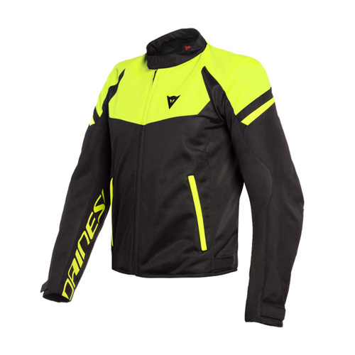 Dainese Bora Air Textile Motorcycle Jacket - Black/Fluro Yellow - 52
