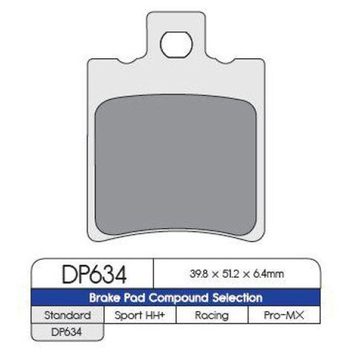 DP634 SINTERED BRAKE PADS (FA206|FDB889)
