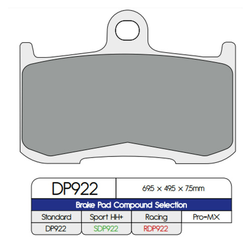 DP922 SINTERED BRAKE PADS