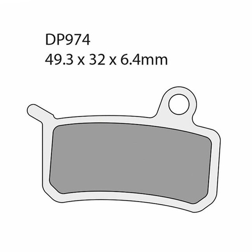 DP974 SINTERED BRAKE PADS (OVERSIZE FOR DP924)