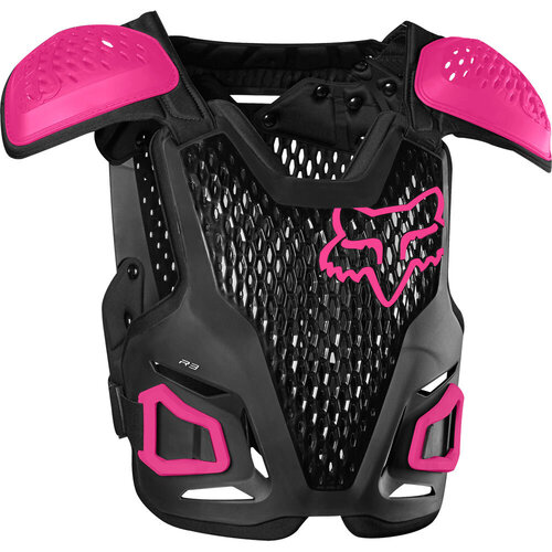 Fox 2021 R3 Kids OS Body Armour - Black/Pink