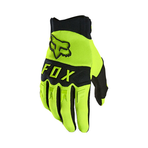 Fox Dirtpaw Youth Full Finger Gloves - Fluro Yellow