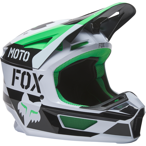 Fox V2 NOBYL Helmet - Green/White/Black