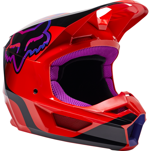 Fox 2022 V1 Venz Helmet - Flo Red