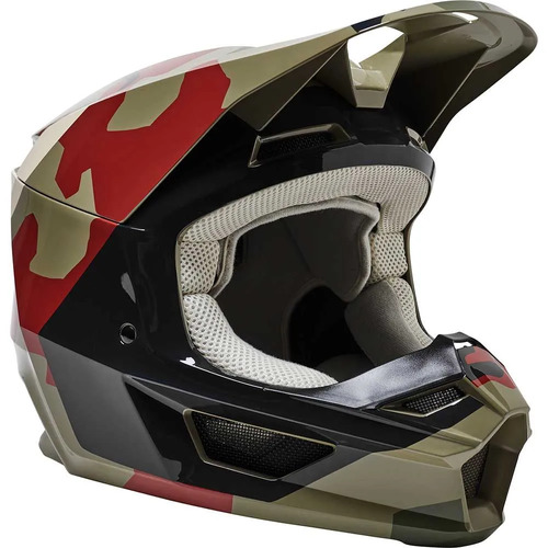 Fox 2022 V1 Bnkr Helmet - Green Camo