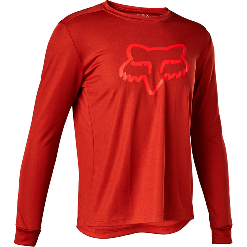 FOX Youth Ranger MTB LS Jersey - Red Clay