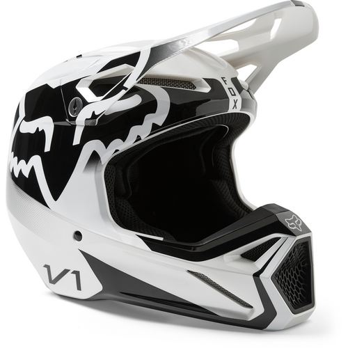 Fox 2023 V1 LEED Helmet - Black/White