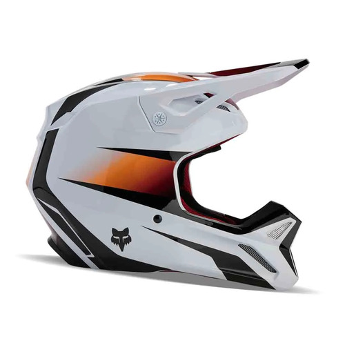 Fox 2024 Youth V1 Flora Helmet - Black/White