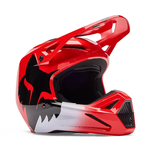 Fox 2026 V1 Shield MX Helmet - Fluro Red