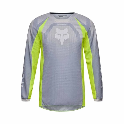 Fox 2027 Youth 180 Frame Jersey - Grey/Yellow