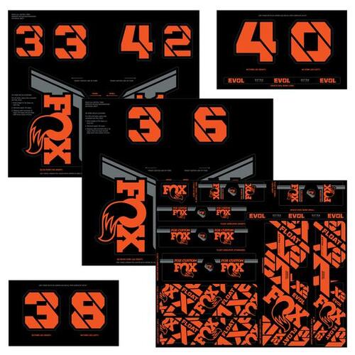 Fox 2022 Custom Decal Kit - Orange