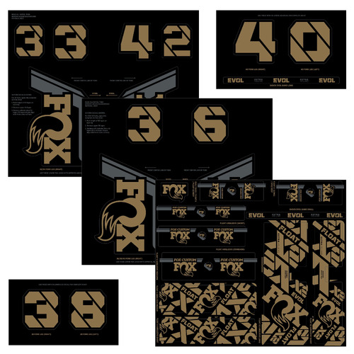 Fox 2022 Custom Decal Kit - Kashima (Gold)