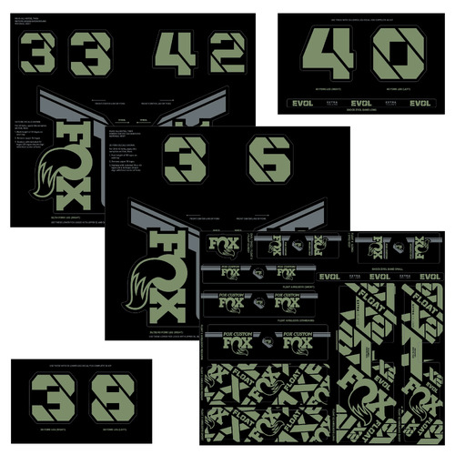 Fox 2022 Custom Decal Kit - Pistachio