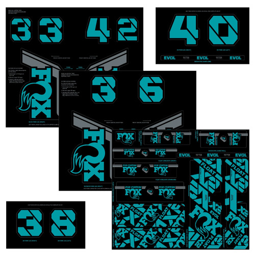Fox 2022 Custom Decal Kit - Turquoise
