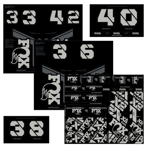 Fox 2022 Custom Decal Kit - Battleship Grey