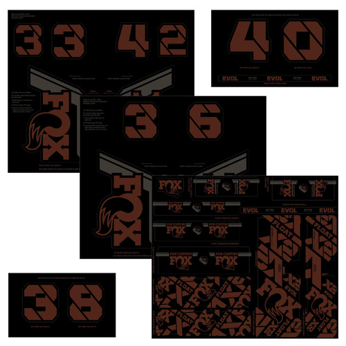 Fox 2022 Custom Decal Kit - Root Beer