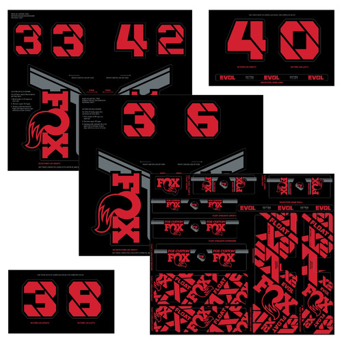 Fox 2022 Custom Decal Kit - Red