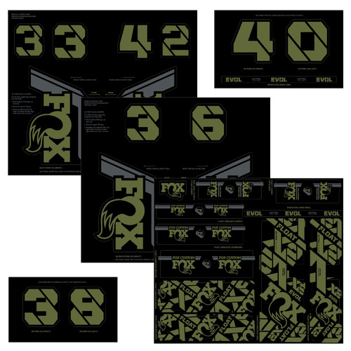 Fox 2022 Custom Decal Kit - Olive