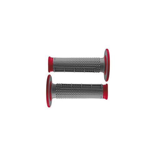 Renthal MX Dual Compound Tapered Half Waffle Red Grips