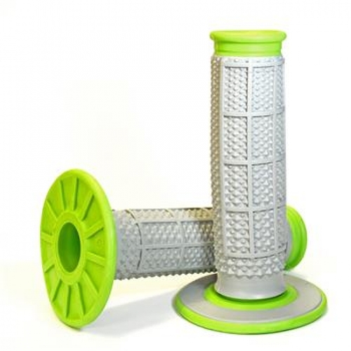 Renthal MX Dual Compound Tapered Half Waffle Green Grips