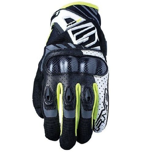 Five RSC White/FluroYellow Gloves - M