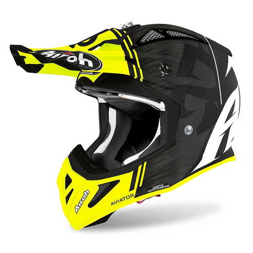 Airoh Aviator Ace Helmet - Kybon Matte Yellow