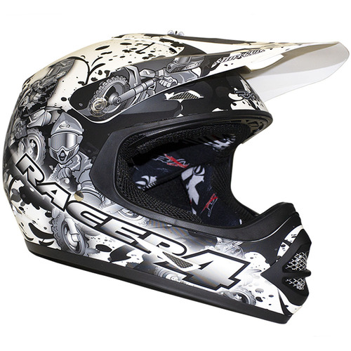 RXT Racer Kids Helmet - Black/White