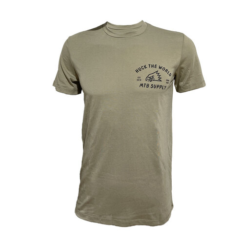 Huck The World Gong MTB Short Sleeve Drirelease Tee Dusty Olive