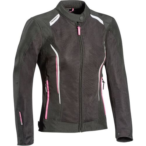 Ixon Cool Air Lady Womens Textile Jacket -  Black/White/Pink