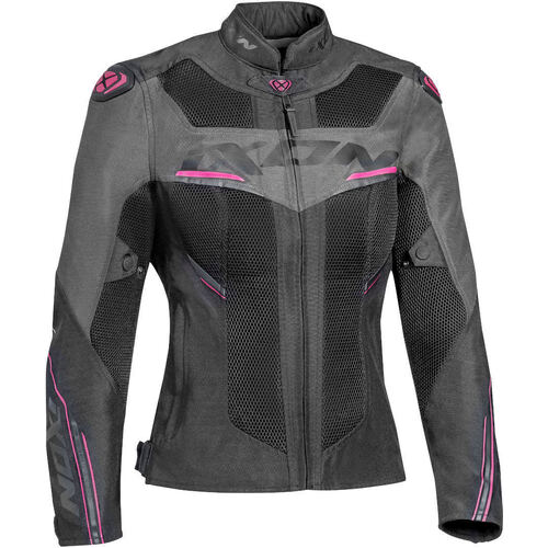 Ixon Draco Lady Womens Textile Jacket - Black/Anthracite/Fuchsia