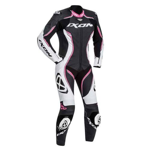 Ixon Vortex Ladies Leather 1pc Suit - Black/Pink 