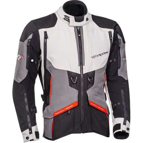 Ixon Ragnar Textile Jacket - Black/Grey/Red