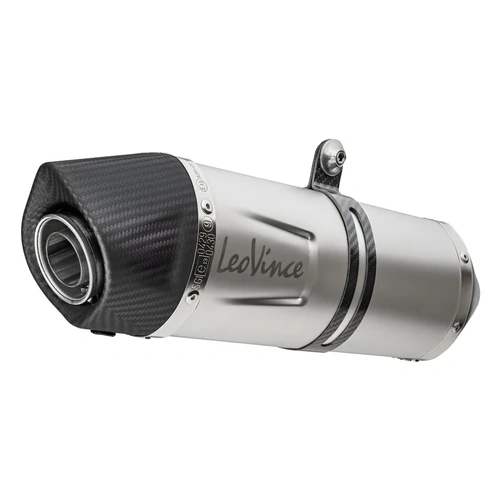 LeoVince LVFS14360E LV One Evo Stainless Steel Full Exhaust System w/Slash Cut Carbon End Cap for Yamaha YZF-R7/MT-07/XSR 700 21>