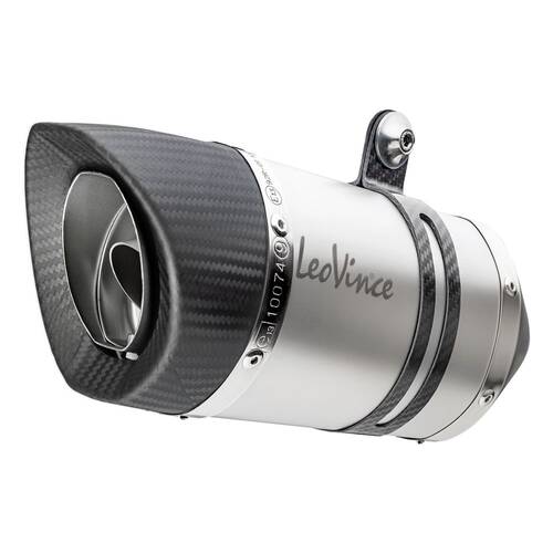 LeoVince LV Pro Stainless Steel Slip-On Muffler Carbon End Cap - Yamaha YZF-R3/MT-03 22-23