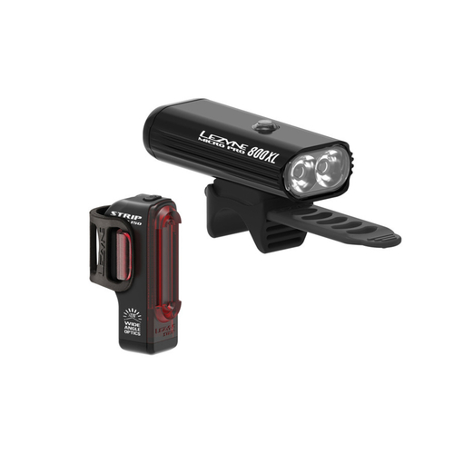 Lezyne Micro Drive Pro 800XL/Strip Drive 150 LED Bike Light Set - Black
