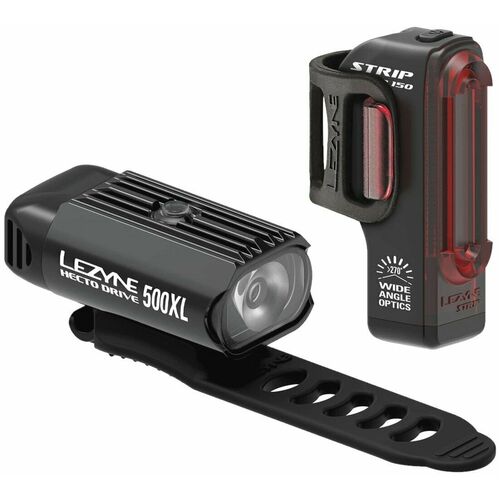 Lezyne Hecto Drive 500/150 Strip Pair Front & Rear Bike Lights