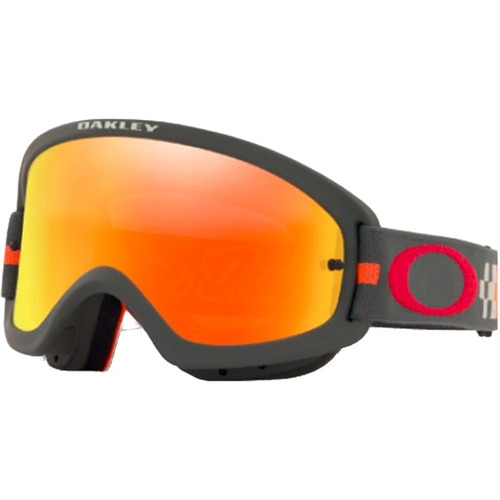 Oakley O-Frame 2.0 XS Pro TLD Goggles - Red Checkerboard with Fire Iridium Lens