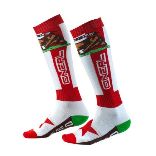Oneal Pro MX California Socks - White/Red 