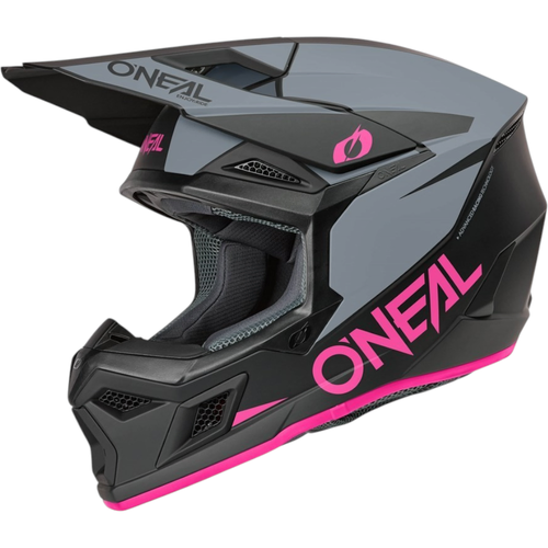 Oneal 2027 3 Series Soild Helmet - Pink/Grey/Black