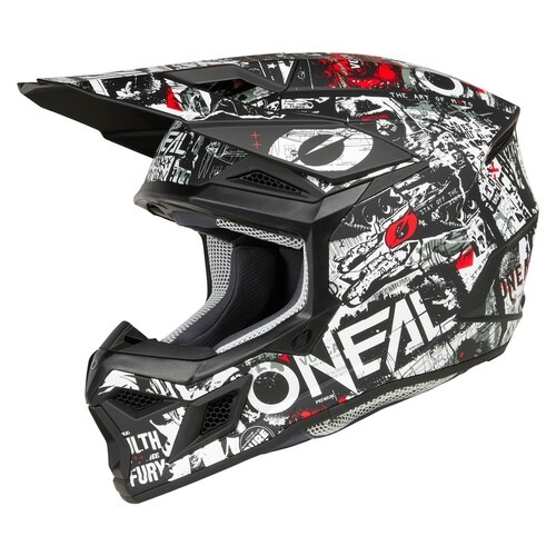 Oneal 2025 3 SRS Attack Helmet - Black/White