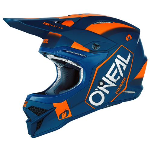 Oneal 2023 3 Series Hexx Helmet - Blue/Orange
