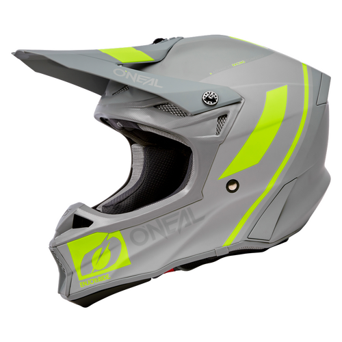 Oneal 2023 10 SRS Flow Helmet - Grey/Neon Yellow