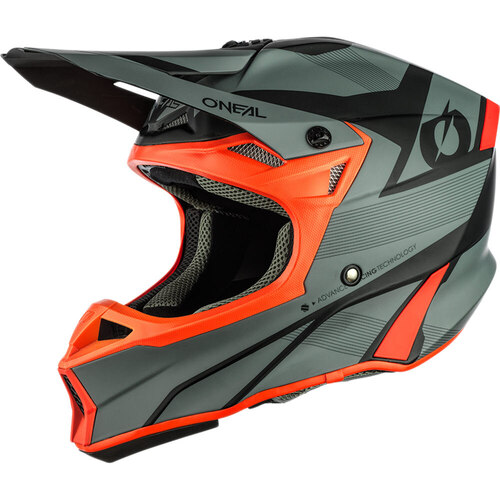 ONeal 2021 10 Series Compact Adults Helmet - Grey/Red Matt