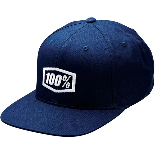 100% Icon Snapback Cap - Navy 
