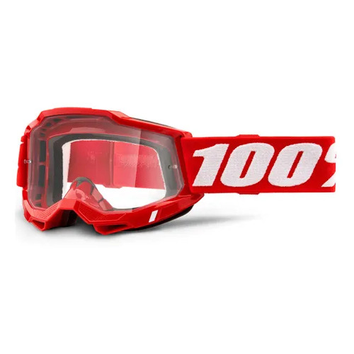 100% Accuri 2 Clear Lens Goggle - Red