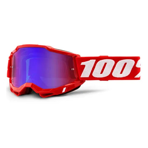 100% Accuri 2 Mirror Lens Goggle - Neon Red