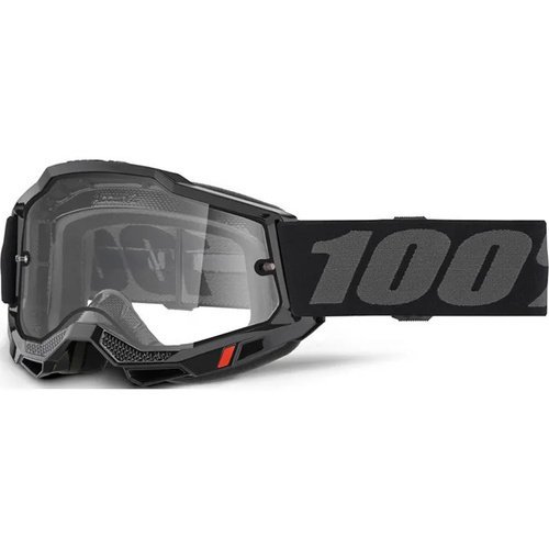 100% Accuri 2 Enduro Moto Goggles Black / Clear
